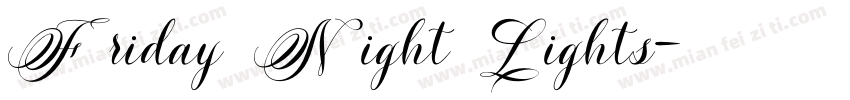 Friday Night Lights字体转换